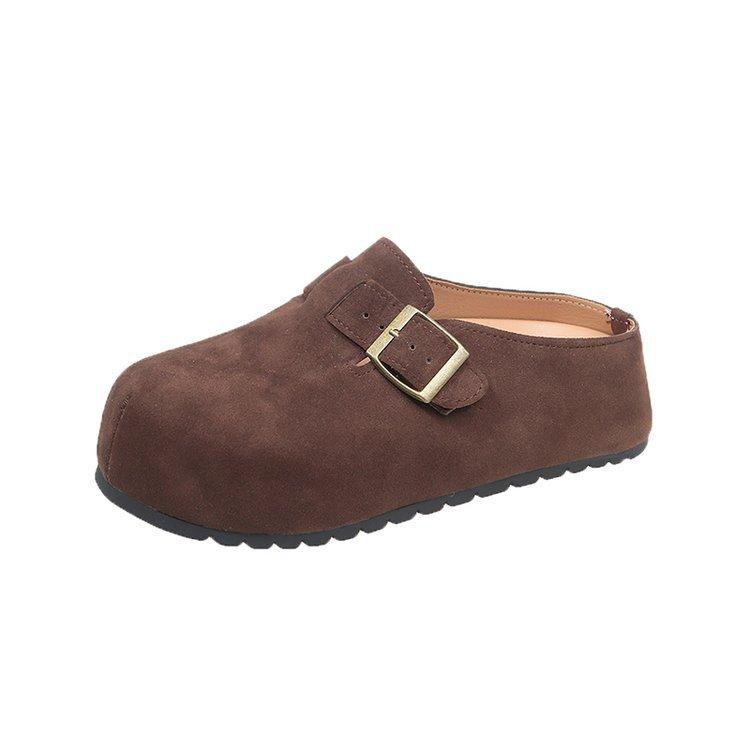 

[Youshilai] Ретро лоферы на толстой подошве с увеличением роста для женщин весной 2025 года, новые маленькие универсальные и на одной педали. 40 кофейный