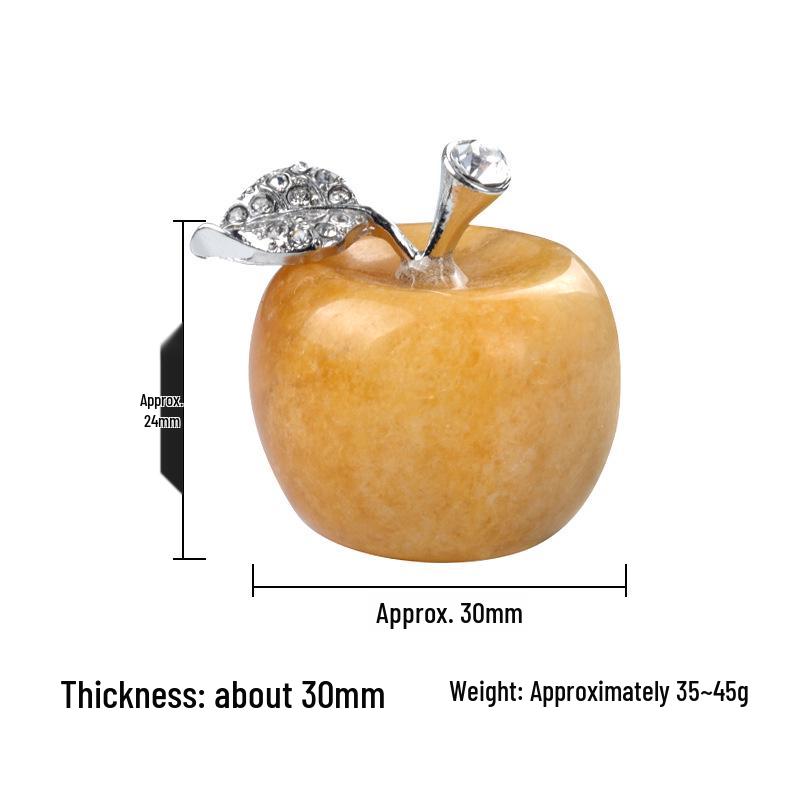 1742-30mm Big Apple Natural Crystal Stone Ornament for Christmas
