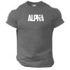 Alpha T-shirt Abbigliamento Palestra Bodybuilding Allenamento Workout Esercizio Muscoli Top