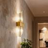 LED Stainless Steel Beveled Glass Wall Sconce for Hallway, Study and Bedroom Home Decor, Bedside Lamps, Decorative Lamps