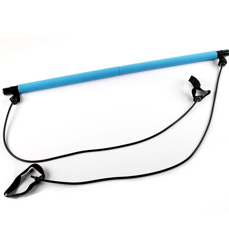 Factory Promotion 150LB Adjustable Yoga Exercise Bar Portable Pilates Bar With Resistance Bands of Different Loads Pilates Bar Kit&50*15*10 cm