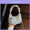 Cloud Small Butterfly Shaped Pu Bags Handbag Ruched Detailing Strap Shoulder