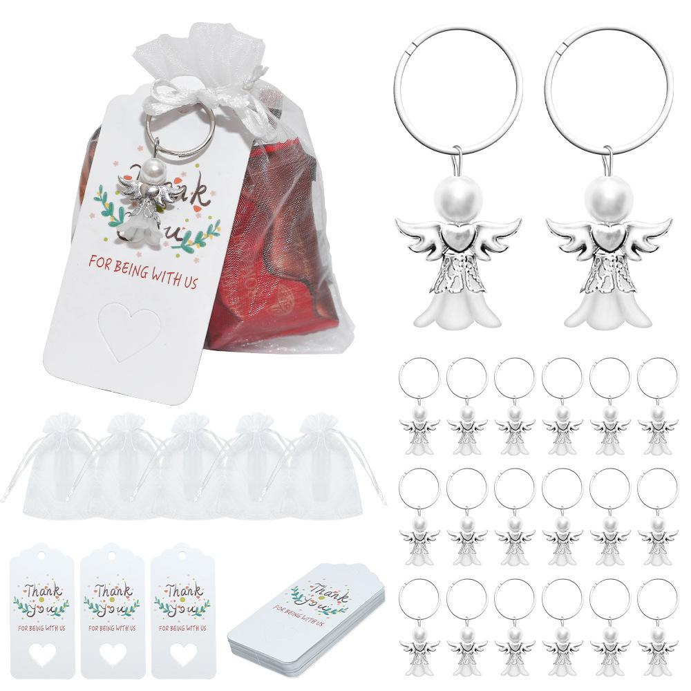 Baptism Sets Favor Souvenir Favors Guardian Wedding Angels + Organza Bags + Baptism Gift Pendants