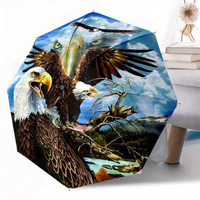 Eagle Spirit Automatic Folding Umbrella Compact Lightweight For Outdoor Adventurest210