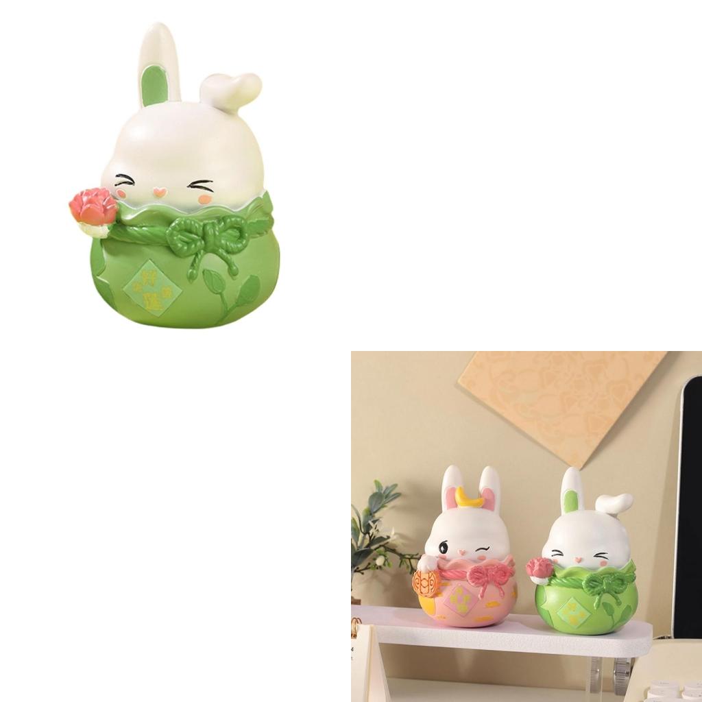 Mini Resins Rabbit Models for Creating Enchanting Landscape and Desk Ornament