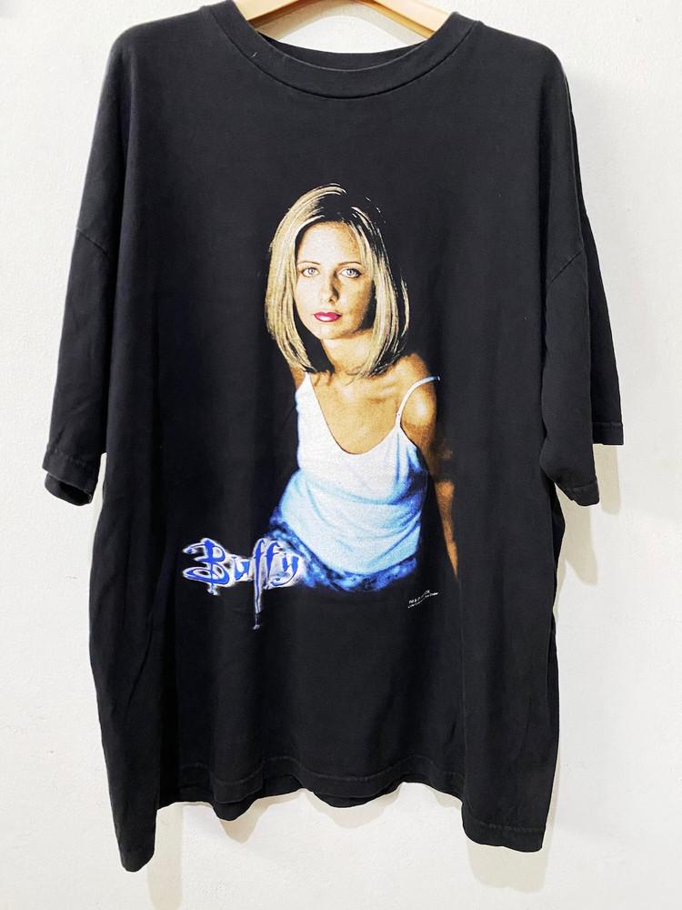 Buffy the Vampire Slayer Buffy Summers Shirt VTG Black Unisex S-5XL Unisex T-Shirt