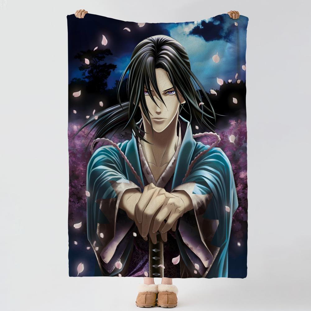 Game H-Hakuoki-I Throw Thick Comfort Flannel Quilt, Multi-scene Use Indoor Outdoor Daily Nap