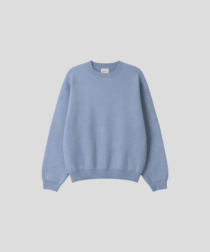 BLACK MOMENT Hairy Soft Knit [Sky Blue]