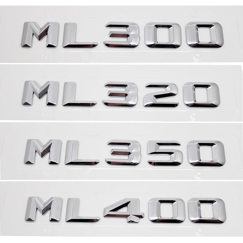For W163 W164 W166 ML63 ML55 ML240 ML300 ML350 ML420 ML430 ML450 ML500 New Tail Emblem Logo Sticker ML300 серебряный