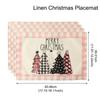 1/4pcs Linen Christmas Placemats Tableware Mat Christmas Decorations For Home Kitchen 2025 Xmas Navidad Noel NewYear Table Decor