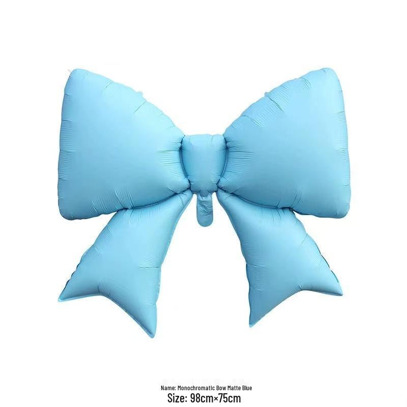 Large Matte Bow Aluminum Foil Balloon for Birthday Decoration and Photography