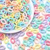 20pcs 17x11mm Acrylic Link Chain Candy Color Assembled Parts Loose Beads for DIY Jewelry Making Bracelets Necklace Accessories