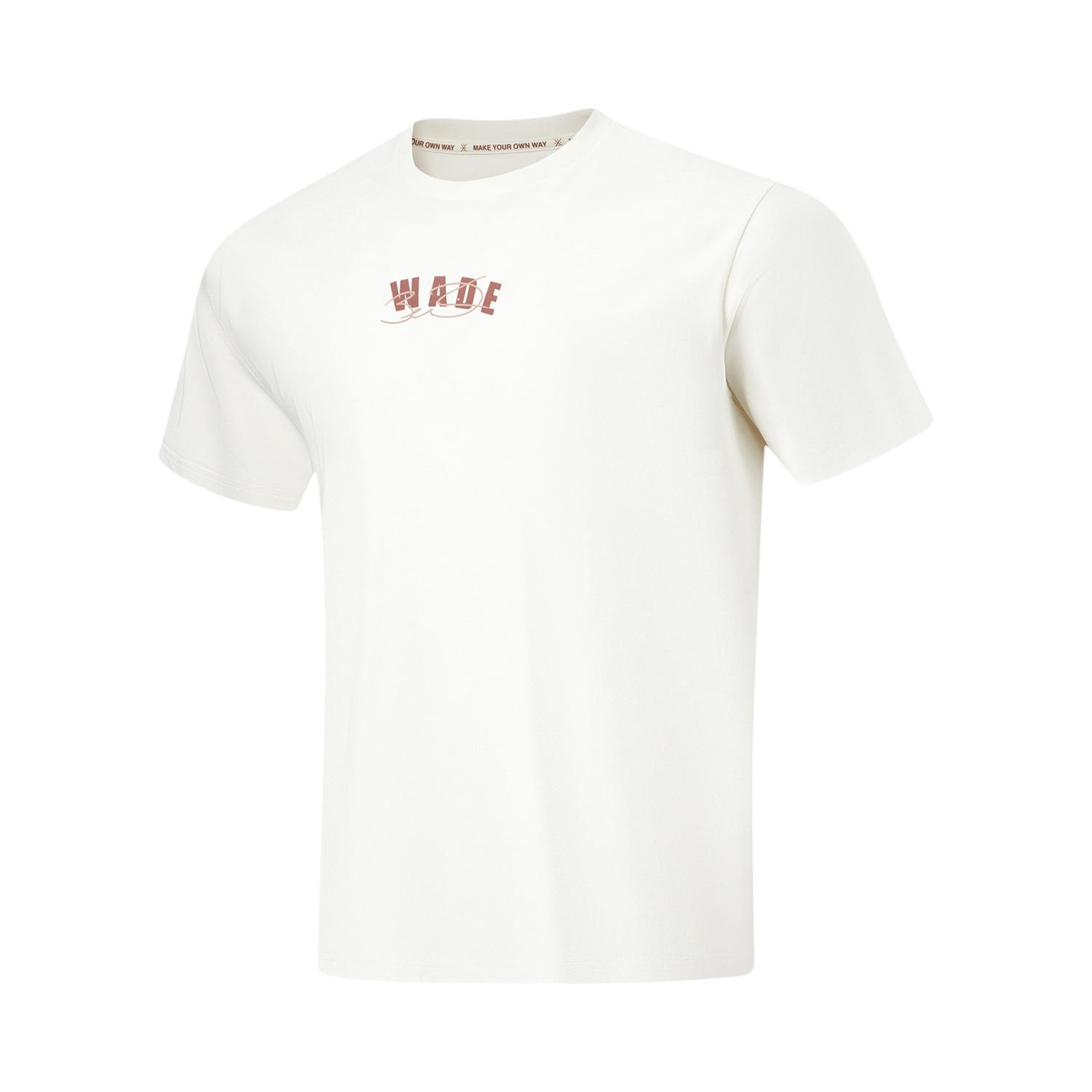 Li-Ning Way of Wade Hall of Fame 2023 T-Shirt 2  White Beige  Men s AHST939-4 L