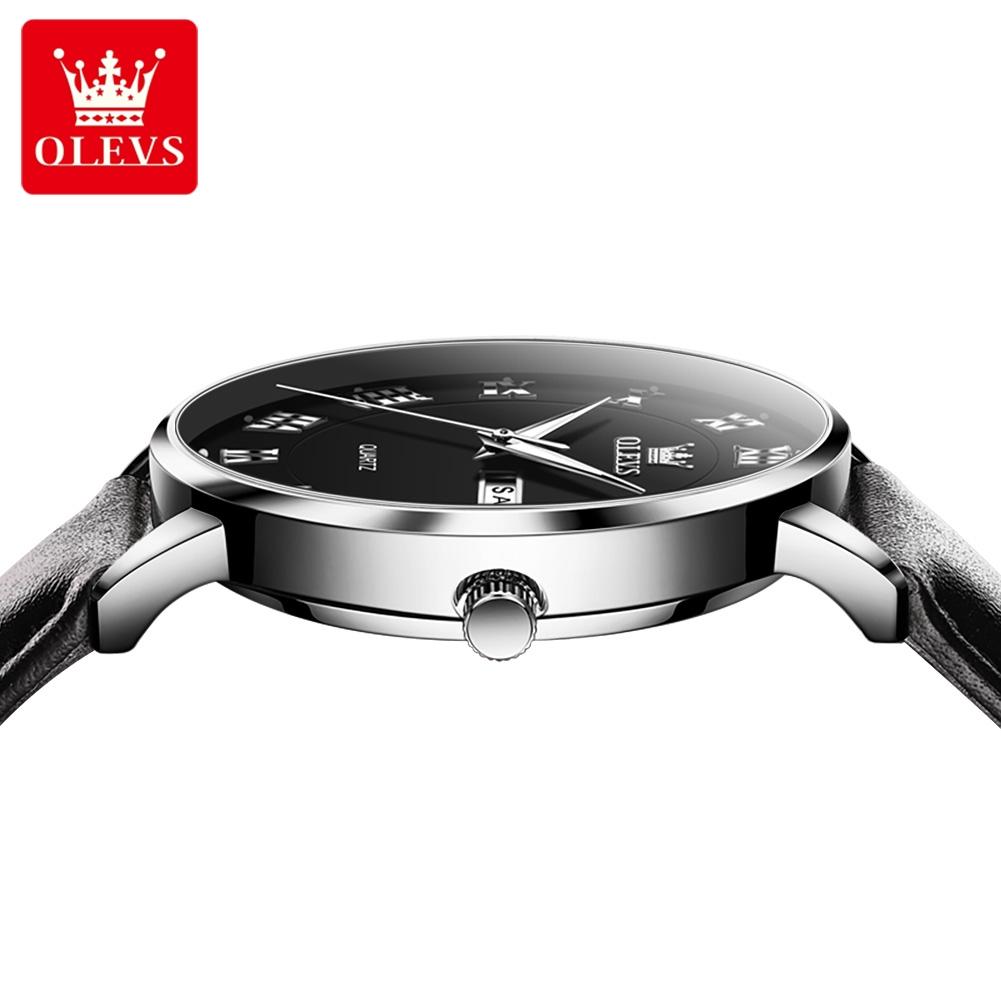 OLEVS Brand Dual Calendar Night Light Waterproof Men's Watch Business Leisure Couple Watch 2920