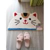 Cartoon Cat Faux Cashmere Non-Slip Mat: Water-Absorbent Floor Rug for Bathroom, Living Room, Cute Decoration & Cushion