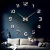 Große Zahlen-Wanduhr, 3D-Spiegelaufkleber, modernes Zuhause, Büro, Dekor, Kunstaufkleber