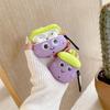 Cute Eyes Eggplant Suitable AirPods Pro1 Protective Case Fun 1/1 Gen Apple Bluetooth Earphone Case for Women