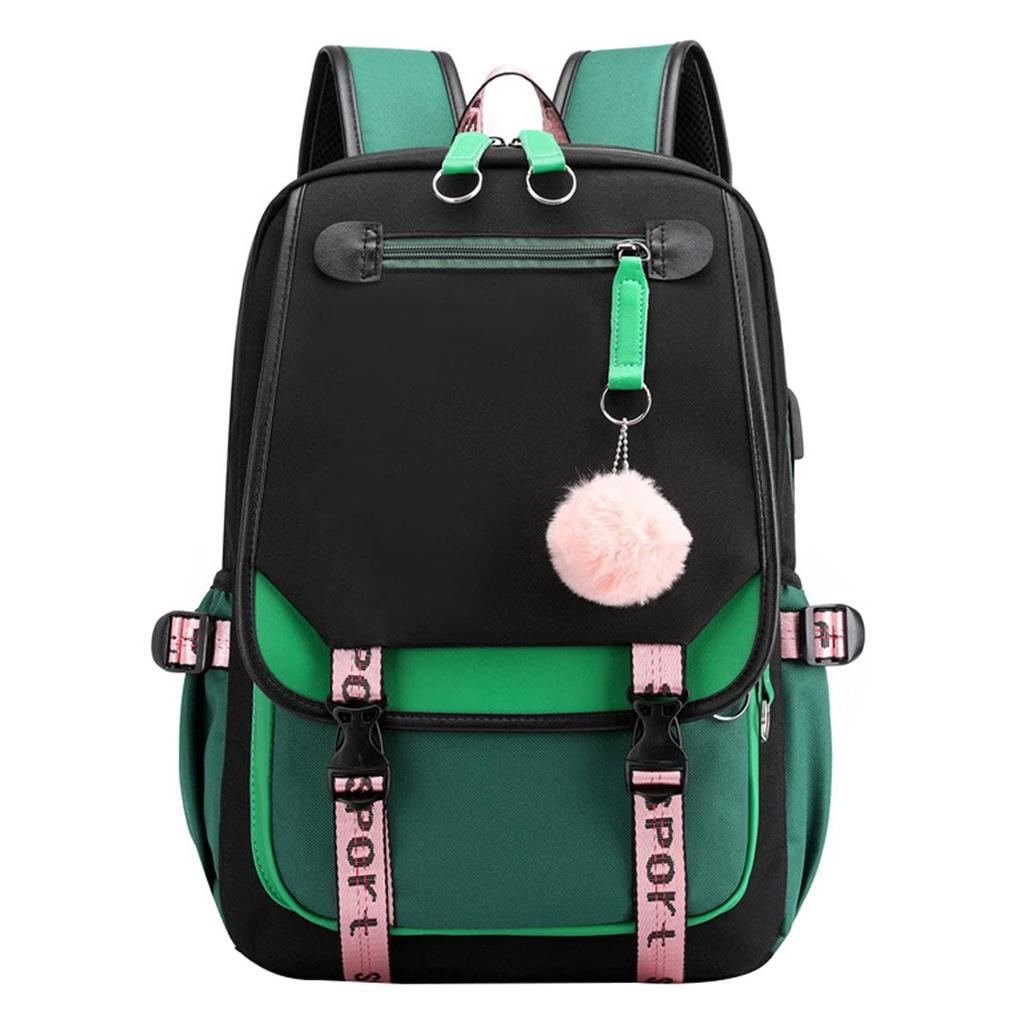 New Large-Capacity USB Schoolbag for Girls: Perfect for Elementary To High School, Travel, and Leisure