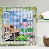 Bathroom Shower Curtain 3D Nature Forest Landscape Print Polyester Waterproof Curtain Home Decoration Curtain with Hook 180x200