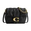 Tabby 20 Metal Logo Sheep Leather Crossbody Shoulder Bag Small Women's Black