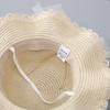 Wide Brim Straw Bag Cap Set Pearl Bow Style Sun Hat Sunscreen Sunshade Hat  for 2-8 Years Kids