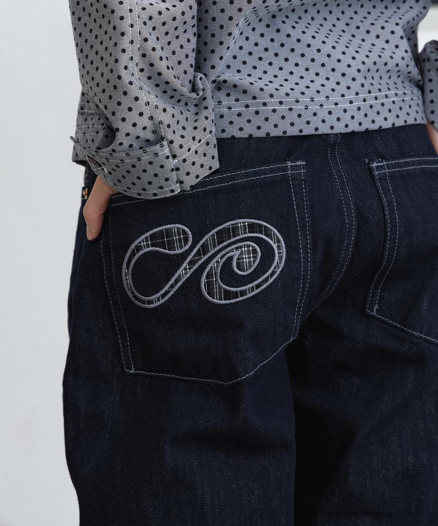 PARAKEET Plaid Combination Logo Denim (Indigo)