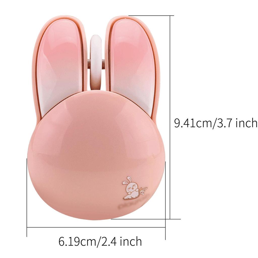 M6 MOFII 2.4G Wireless Compact Silent Mouse with Cute Rabbit Designs,Pink