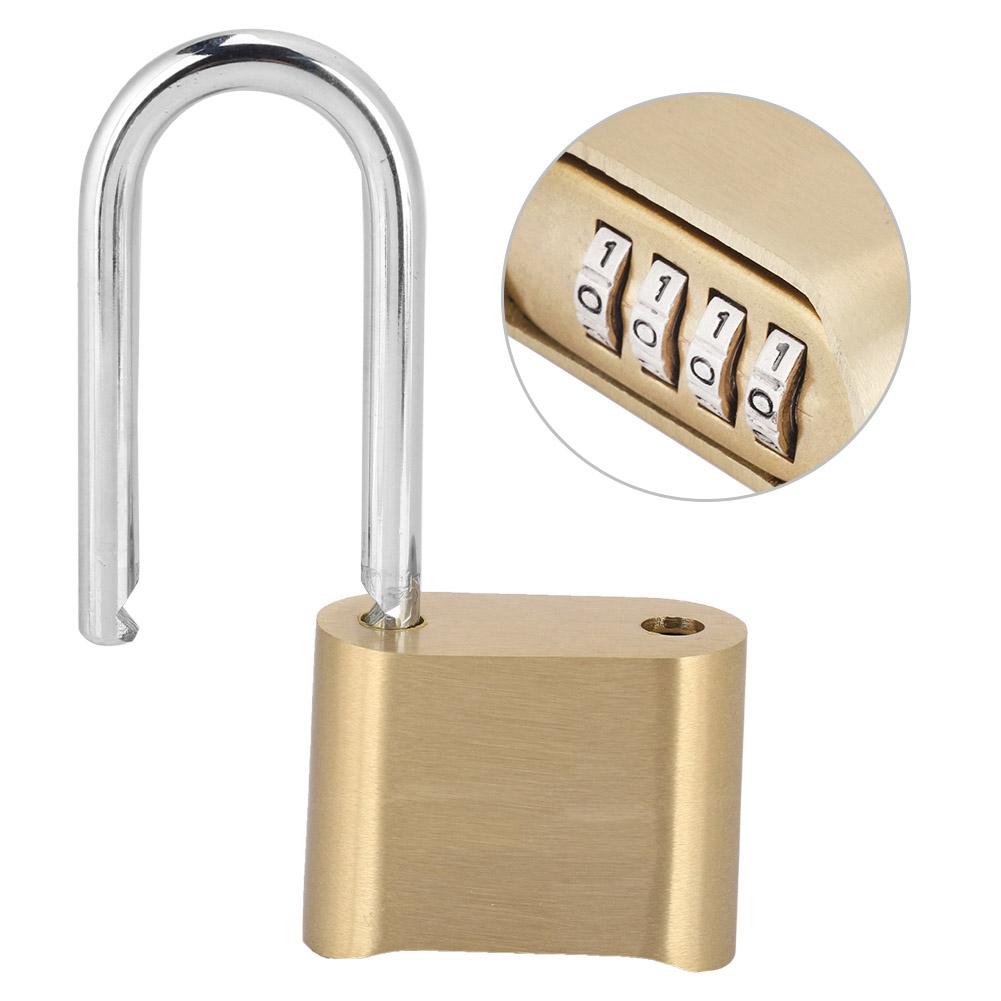 4 Dial Digit Password Brass Lock Combination Suitcase Luggage Code Password Lock Padlock