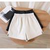 Women's PU Leather Shorts, 2024 Autumn/Winter, Plus Size, High Waist, Loose Wide Leg, Slimming Boot Pants.