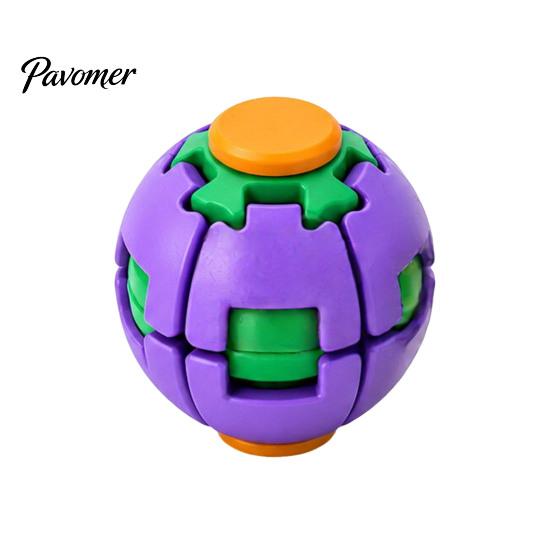 Sensory Decompression Tool 3D Printed Press Ball Toy, Stress Anxiety Relief Fidget Spinner for Kids Toy Adults, Push And Spin Desk Home Office