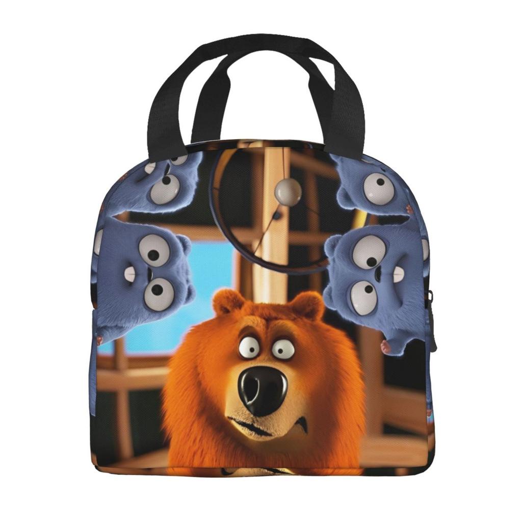 Grizzy And The Lemmings Cartoon Insulated Lunch Bags for Men Women Food Container Bags Reusable Thermal Cooler Lunch Boxes
