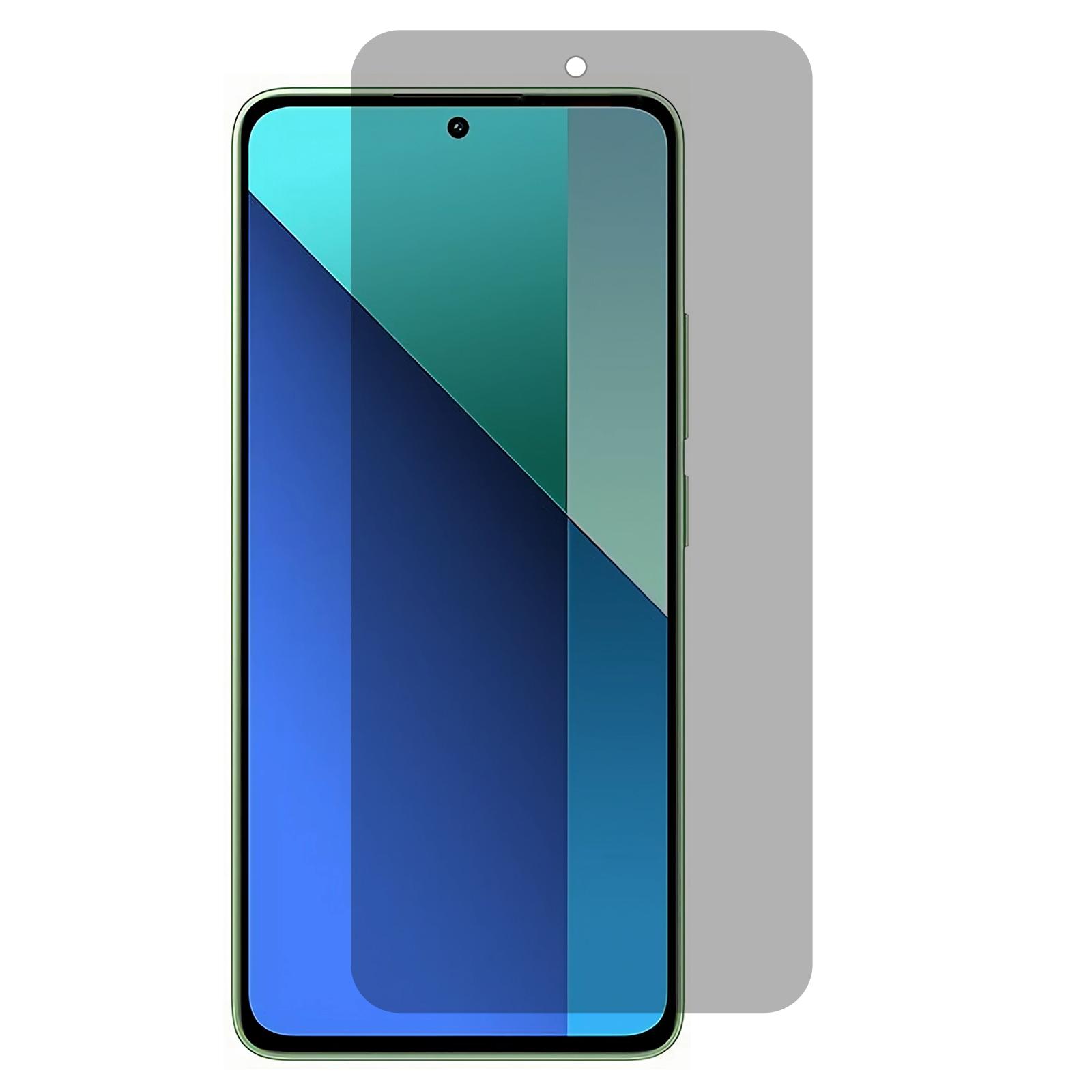 

For Xiaomi Redmi Note 13 4G/Note 13 Pro 4G/Poco M6 Pro 4G Anti-Peep Silk Printing Tempered Glass Screen Film (No Edge) As Shown A