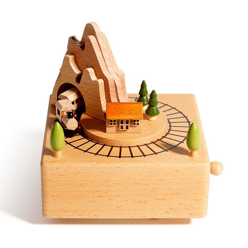 Christmas Festival Wooden Music Box: Creative Children's Toy and Home Decoration Craft, Perfect Birthday Gift