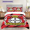 Bayer 04 Leverkusen Pattern Bedding Quilt Set Quilt Cover Pillowcase Home Decoration Birthday Gift (1 * Duvet Cover + 2 * Pillowcase, Without Core)
