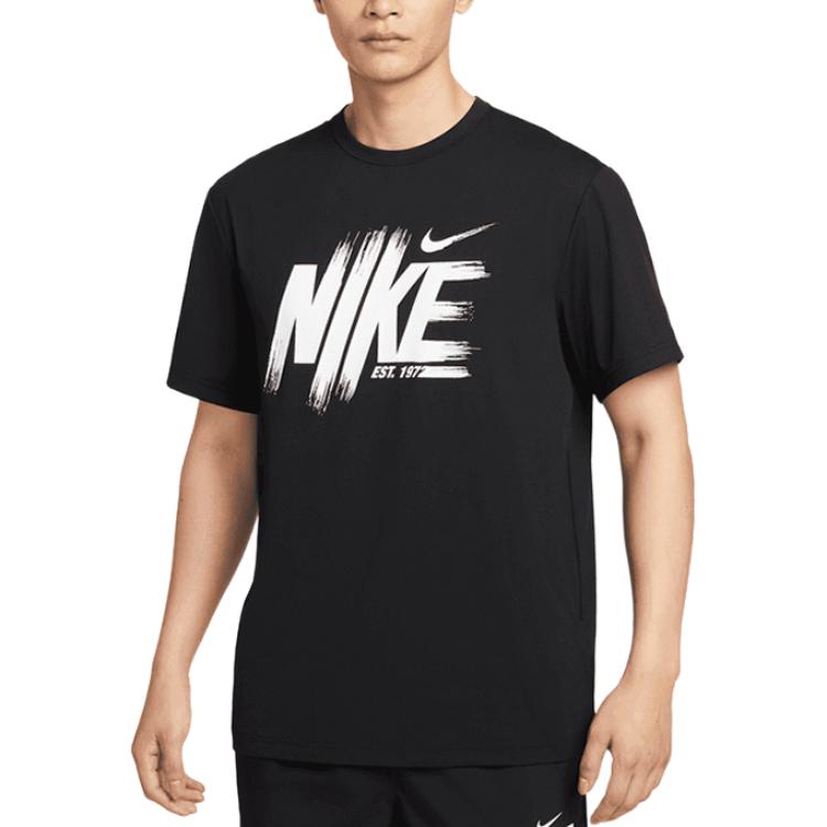 Nike Jersey Deportivo Dri-Fit UV de Cuello Redondo para Hombre, Camiseta Casual de Manga Corta, Tops HV0382010