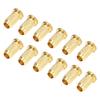 12PCS Guitar Bridge Body Through Ferrules Replacement Metal Electric Guitar String Bushings Gold