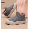 Ladies Winter Platform Snow Boots Anti Slip Warm Faux Fur Lining Ankle Booties Casual PU Leather Comfortable Fuzzy Walking Short Boots