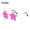1pc Rimless Star Shape Sunglasses Driving Trendy Eyeglasses Women Men Party Glasses Funny Pentagram Eyewear Christmas Decor