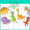 Dinosaur Themed Cake Accessory Paper Flag Plugin Set Birthday Party Decoration