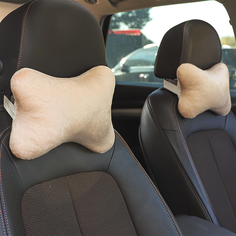 Car Winter Neck Pillow, Solid Color Simple and Convenient Headrest Cushion, Effectively Fits Your Neck, Soft and Comfortable