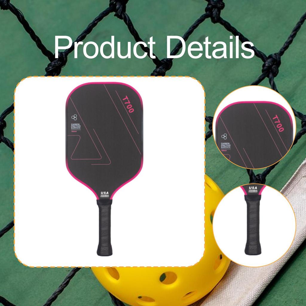 Pickleball Racket 16mm Thick for Home Gym Indoor Outdoor Use Sports Supplies Pink