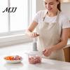 Compact Food Slicer Manual Chopper, Hand Press Garlic Mincer with 3D Stainless Steel Stuffing Processor Blades, 1.5/2L Nuts Eggs Herb Crusher,