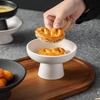 Ceramic Pedestal Dessert & Snack Plate