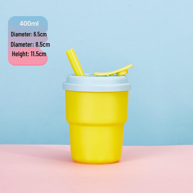 Korean Style Silicone Straw Cup: Drop & Heat Resistant Baby Training Cup
