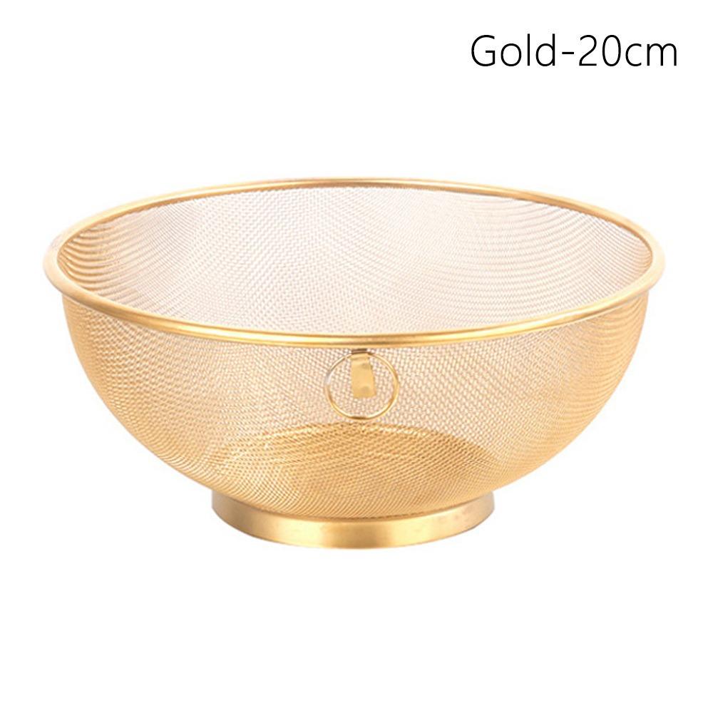 Stainless Steel Mesh Colander Multi-function Washing Rice Bowl New Strainer Basket