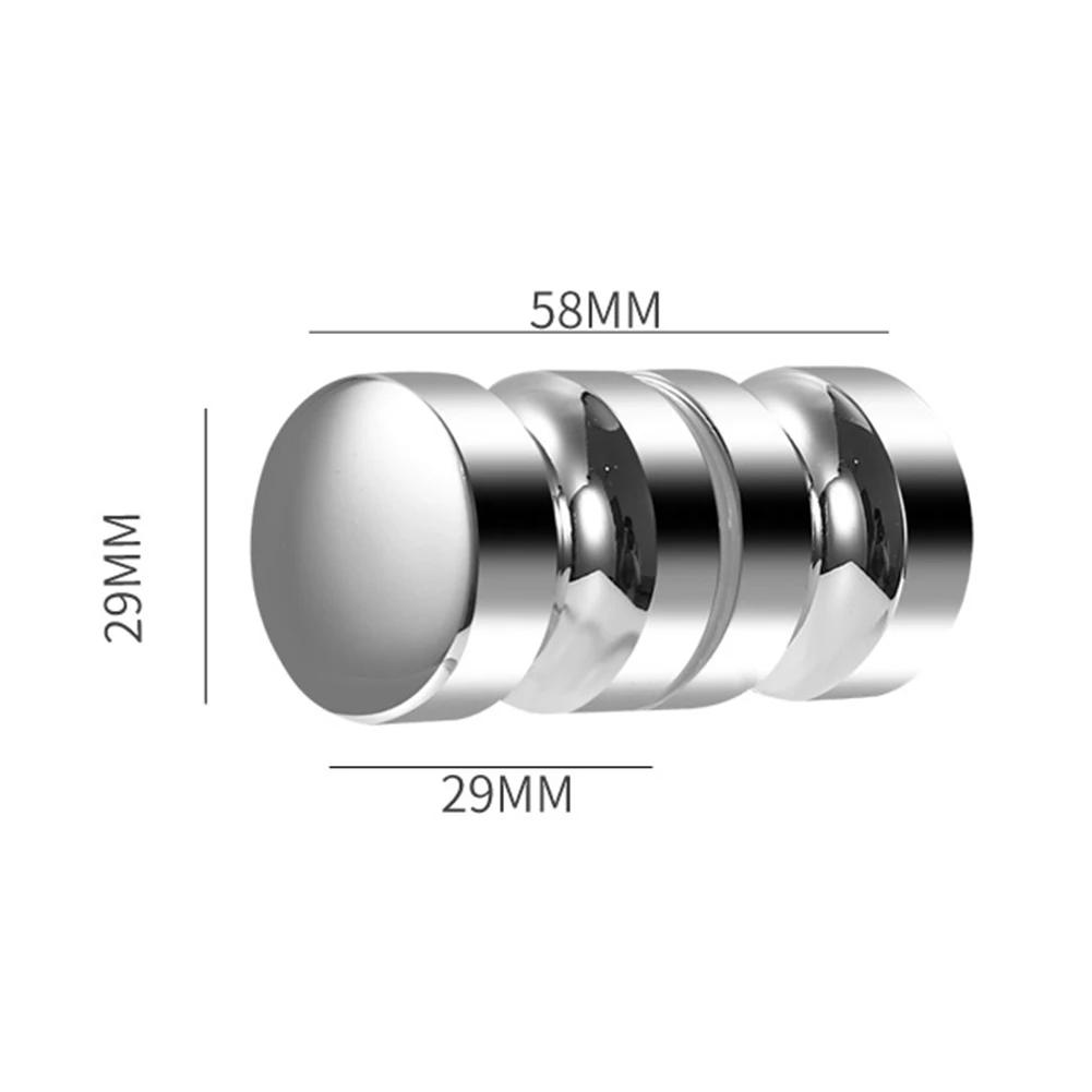 Home Bathroom Shower Door Handle Knob Single Groove Aluminum Alloy Chrome Plated Door Knob Shower Cabinet Handle Doorknobs