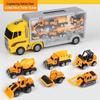 Dinosaur Truck Toy Storage & Transport Set with Alloy Car for Kids
