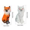 Sitting Foxes Figurines Garden Foxes Statue Landscape Decors Animal Figurines Sculpture Table Centrepieces Home Decors