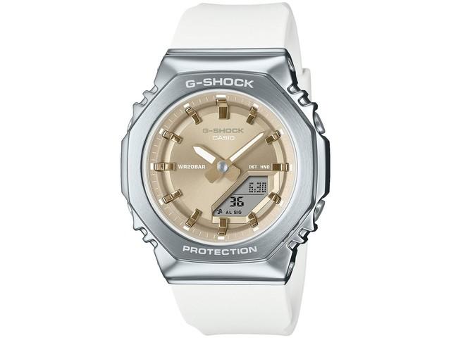 Casio G-SHOCK GM-S2110-7A9JF Watch Gold Dial Minimal Design Analog Digital NEW