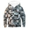 3D Černobílé designové mikiny Dětská mikina přes hlavu s dlouhým rukávem Chlapecká Dívčí Mikina Topy Streetwear Dětské oblečení Sudadera